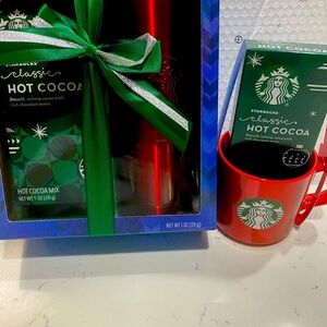 Starbucks NEW Holiday Set Tumbler & Ceramic mug w/cocoa mix ( 2 for 1 price)